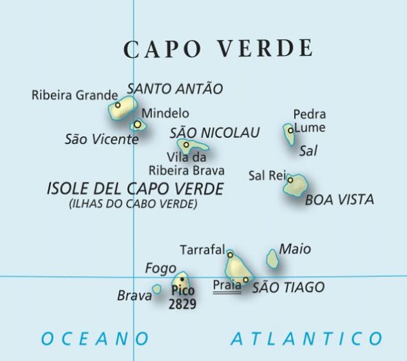 Mappa Capo Verde Cartina Capo Verde